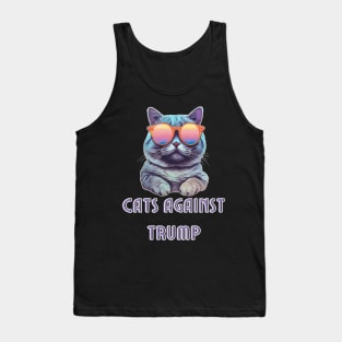 Funny Cats Anti-Trump - Cats Against Trump Tank Top